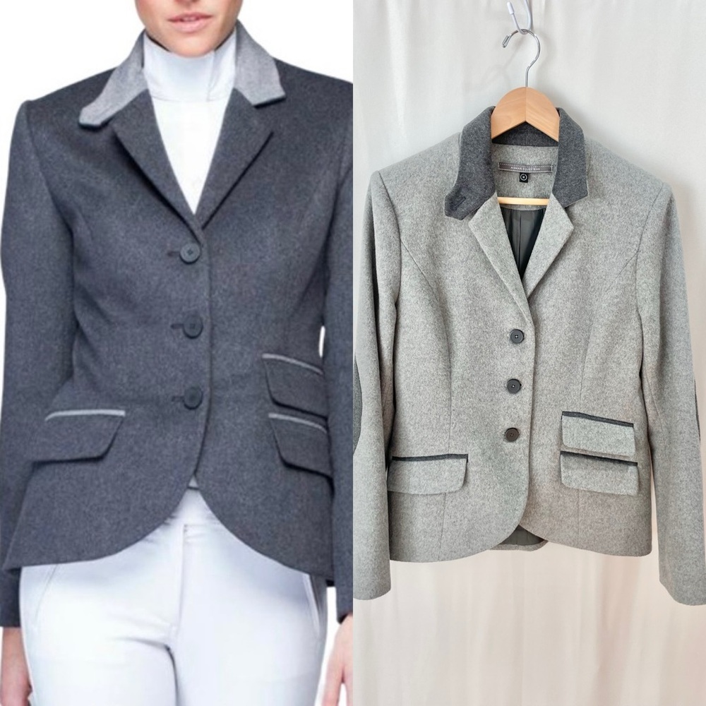 Noel Asmar Gray Two-Tone Equestrian Blazer
